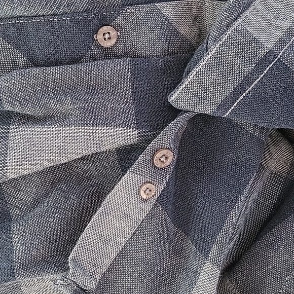 Zoo York Men's Charcoal and Black Plaid Button Down - Picture 8 of 9